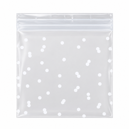 Sachets transparents à pois 50pcs - P097