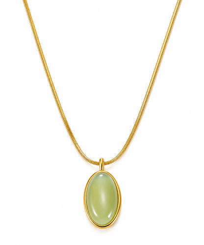 Collier acier doré avec boules - NE151