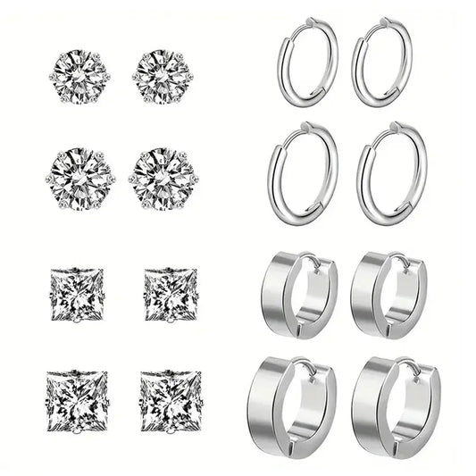 Steened rhinestone earrings and 8-piece sets-ea224 sets