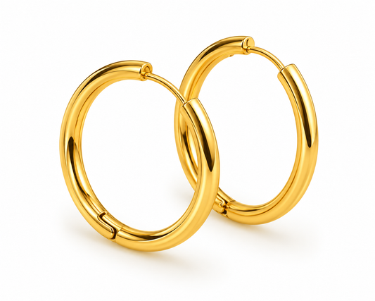 Creolen aus Stahl und Gold – EA111