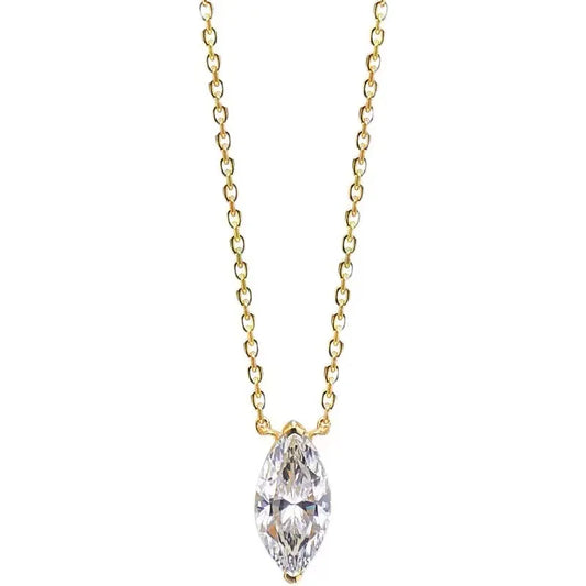 Necklace gold silver S925 with zircon-ne193 stone