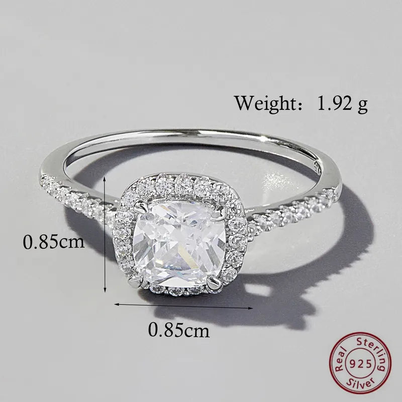 SUBJECTION SUBJECTS Ring with Square Zircon Stone-R235