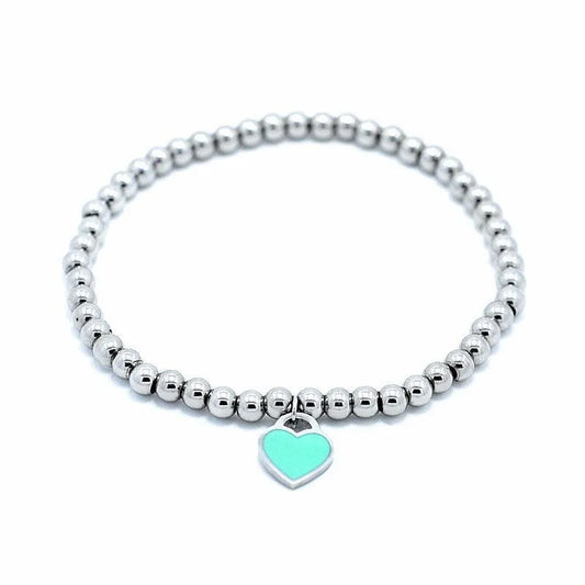 Bracelet with blue heart-br004