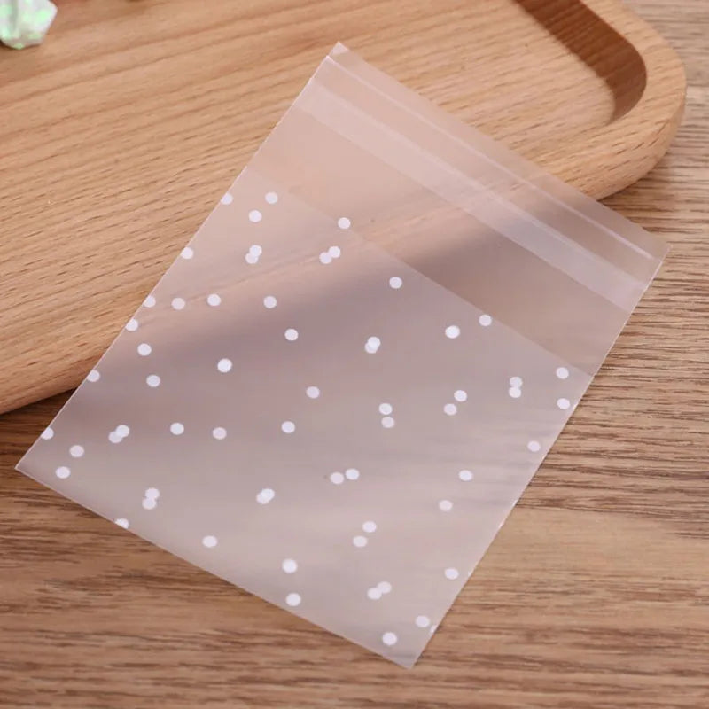 Sachets transparents à pois 50pcs - P097
