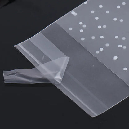 Sachets transparents à pois 50pcs - P097