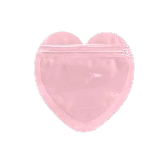 Σακουλάκια κοσμημάτων καρδιά ροζ 50τμχ - P084