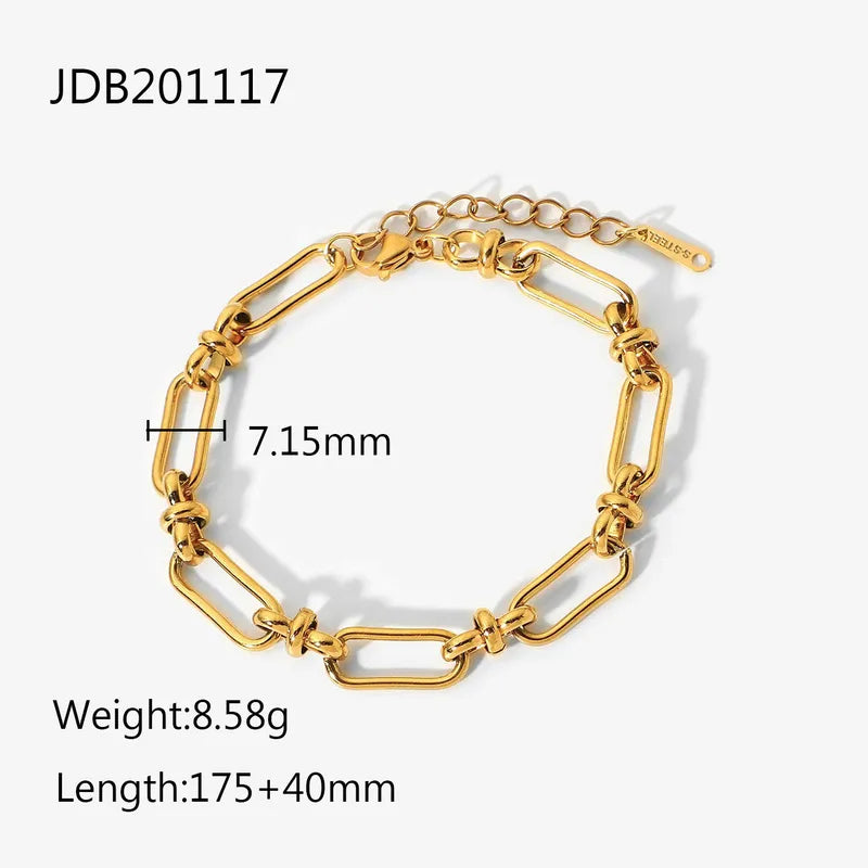 Steel gold bracelet - w070