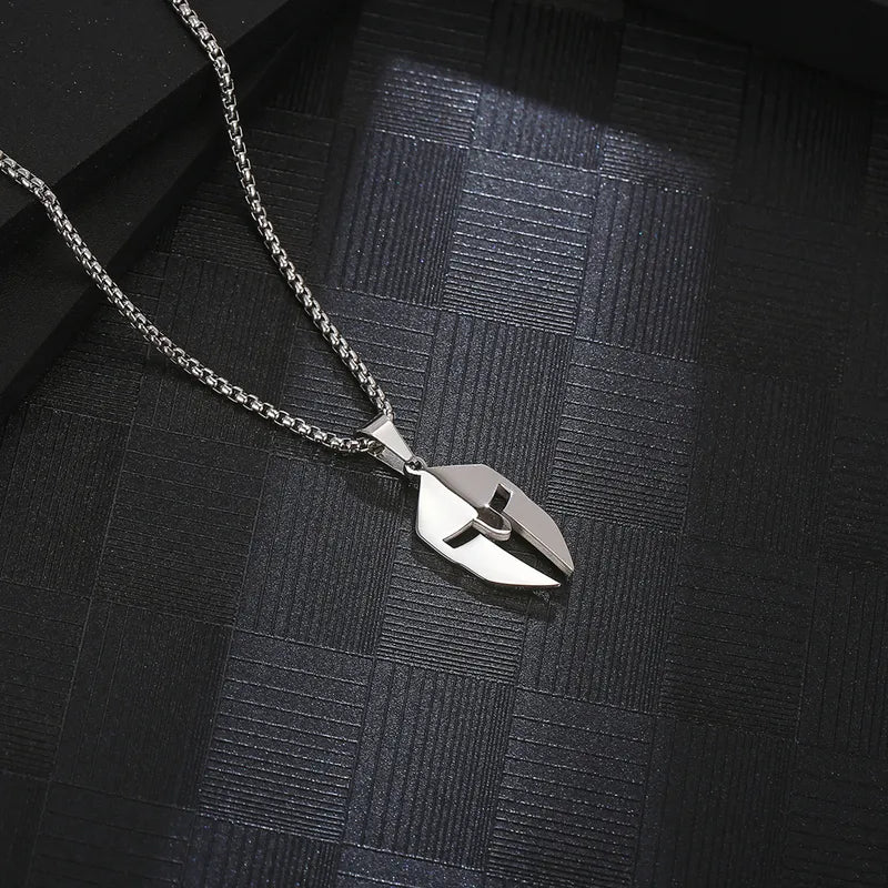 Κολιέ ατσάλι περικεφαλαία-NE491