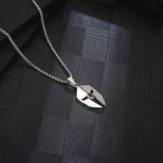 Κολιέ ατσάλι περικεφαλαία-NE491