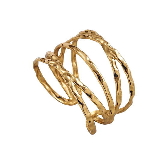 Βραχιόλι χρυσό ατσάλι ανοιχτό-br092