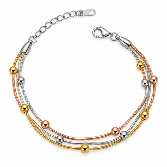 Triple Steel Chain Bracelet - br242
