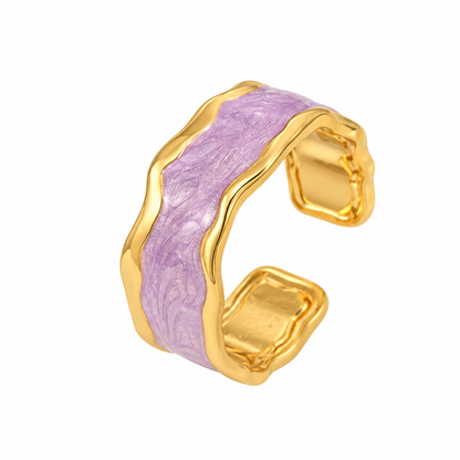 Anillo de acero con circonita azul - R091
