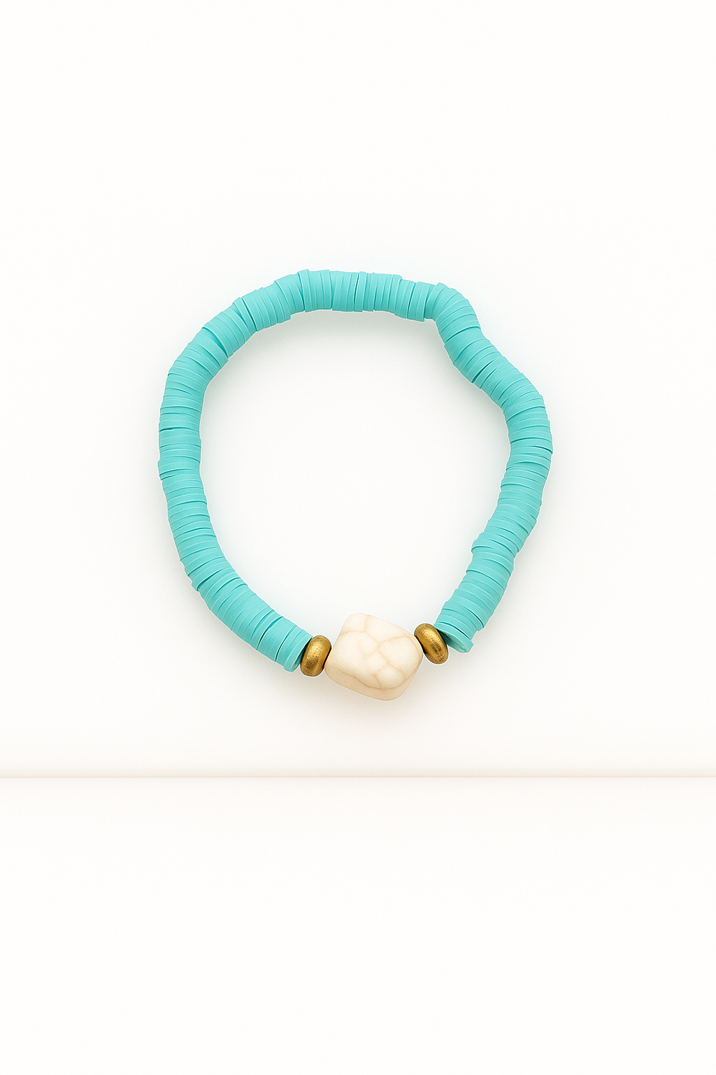 Βραχιόλι με γαλάζιες χάντρες - w349