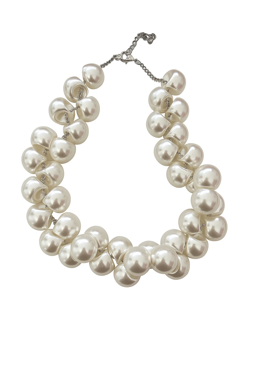 Κολιέ με ακρυλικές πέρλες - w361