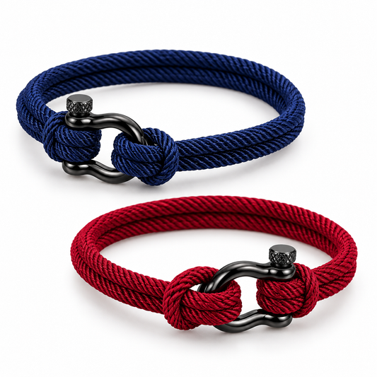 Bracelet with cord and steel - BR482