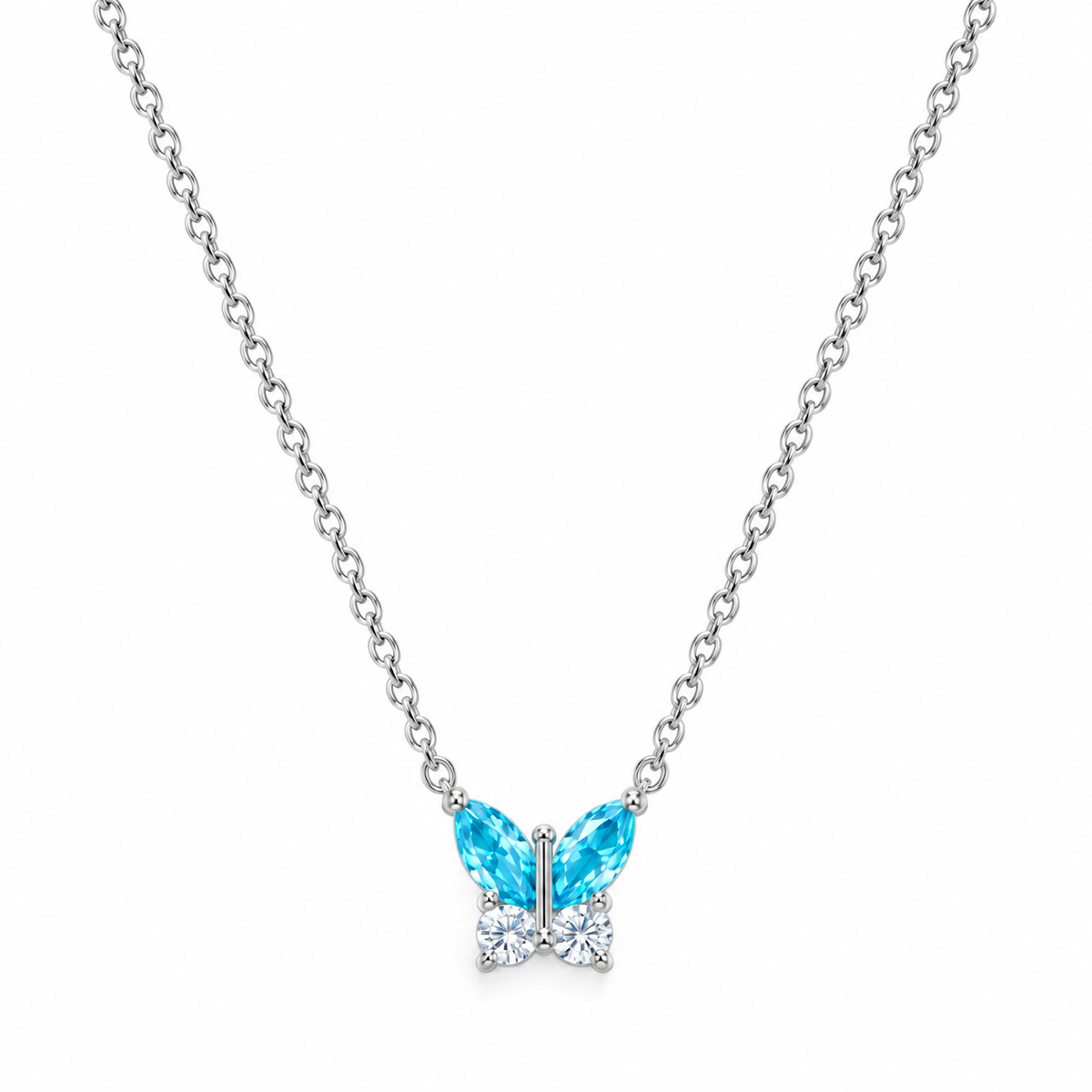 Collar de acero con corazón de resina sintética - NE596