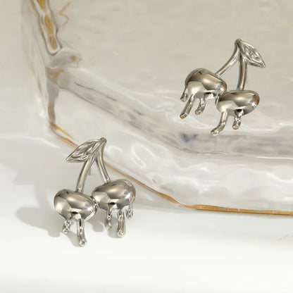 Cercei din oțel cu cireșe - EA833