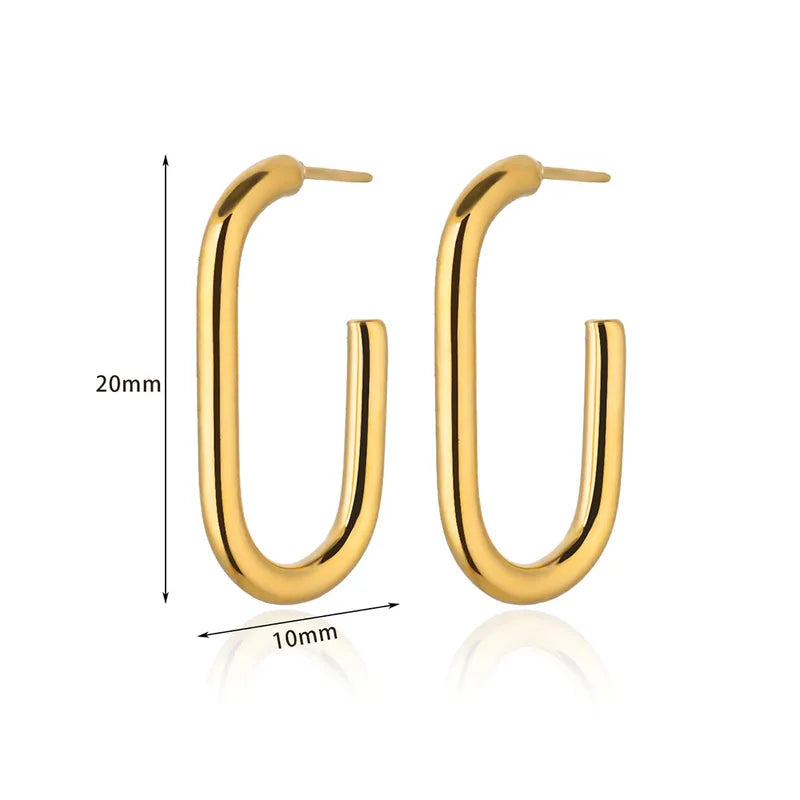 Earrings steel gold - EA599