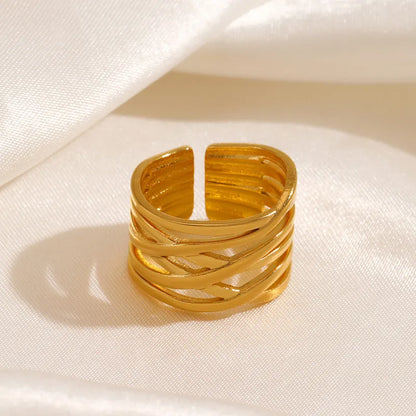 Δαχτυλίδι χρυσό ατσάλινο - R113