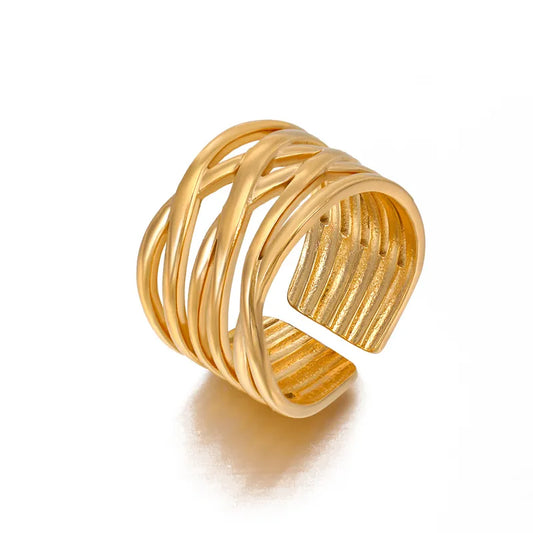 Δαχτυλίδι χρυσό ατσάλινο - R113