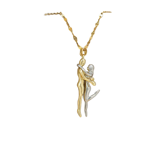 Κολιέ ατσάλι με αγκαλιά - NE741