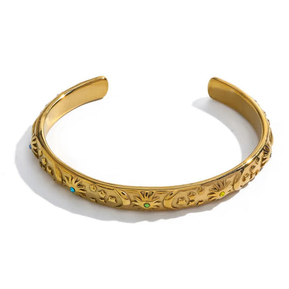 Βραχιόλι ατσάλι με φεγγάρι ήλιο και zircon-BR159