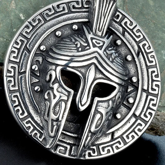 Steel necklace with headpiece - NE523