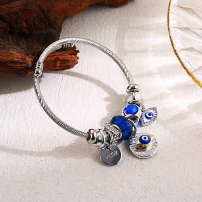 Bangle bracelet with eyes - Br254