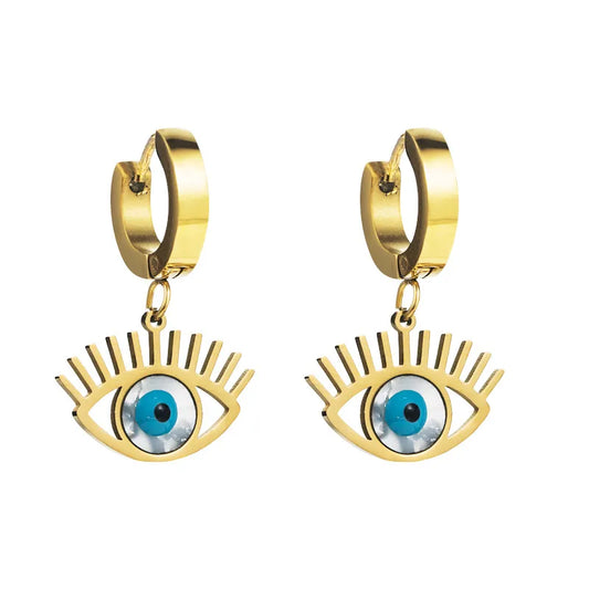 Earrings Gilded Blue Eyes-EA507