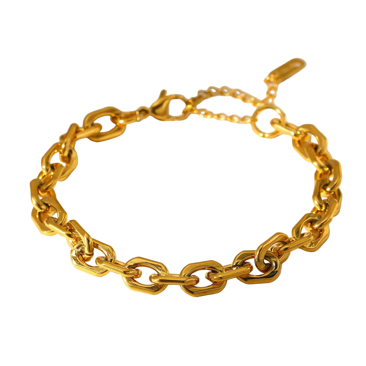 Βραχιόλι επιχρυσωμένο ατσάλι αλυσίδα-BR019