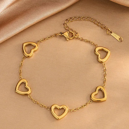 Brățară din oțel cu contur inimă-BR139