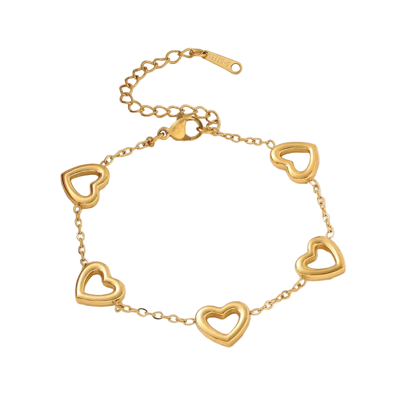 Brățară din oțel cu contur inimă-BR139