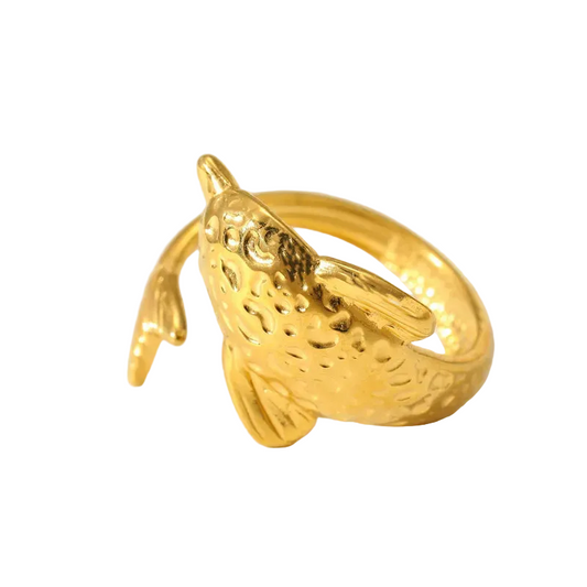 Δαχτυλίδι επιχρυσωμένο ατσάλι δελφινάκι - R152