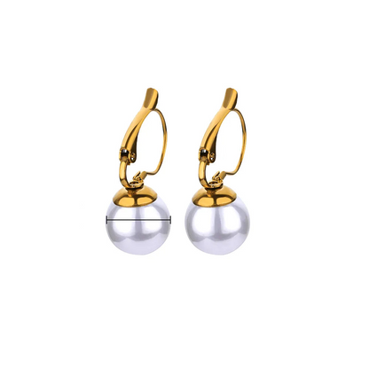 Σκουλαρίκια επιχρυσωμένο ατσάλι με πέρλες-EA187