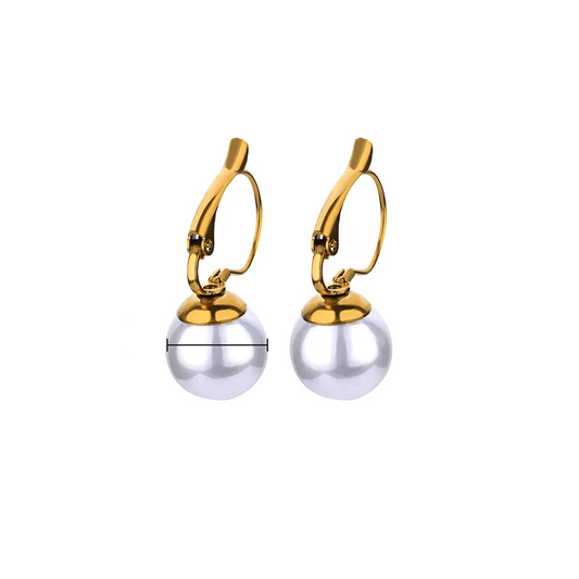 Σκουλαρίκια επιχρυσωμένο ατσάλι με πέρλες-EA187