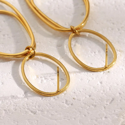 Σκουλαρίκια επιχρυσωμένο ατσάλι σύρμα-EA522