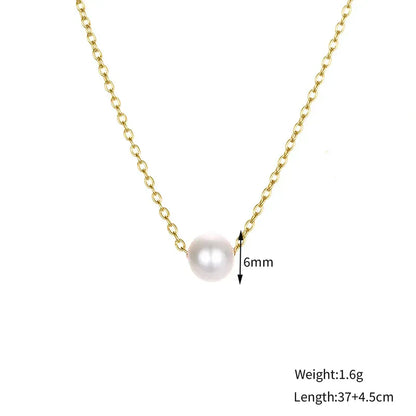 Colier din otel cu perla - ne391