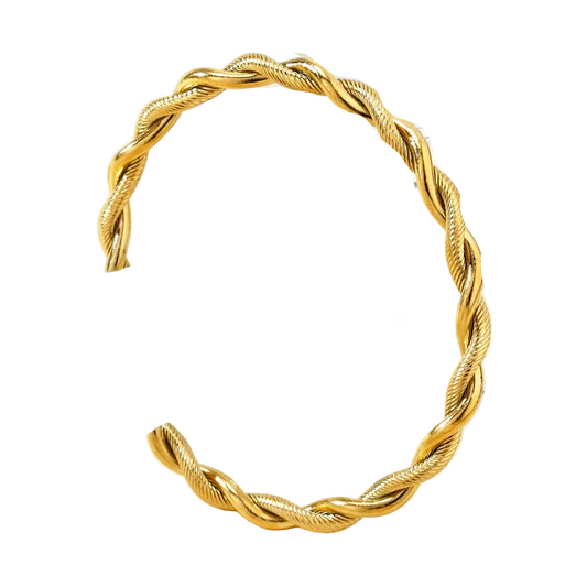 Βραχιόλι επιχρυσωμένο ατσάλι γυριστό-BR228