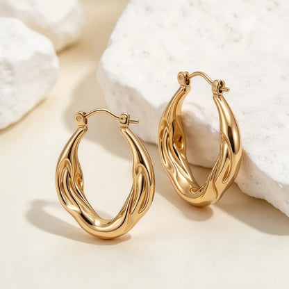 Ohrringe aus goldenem Stahl – EA482