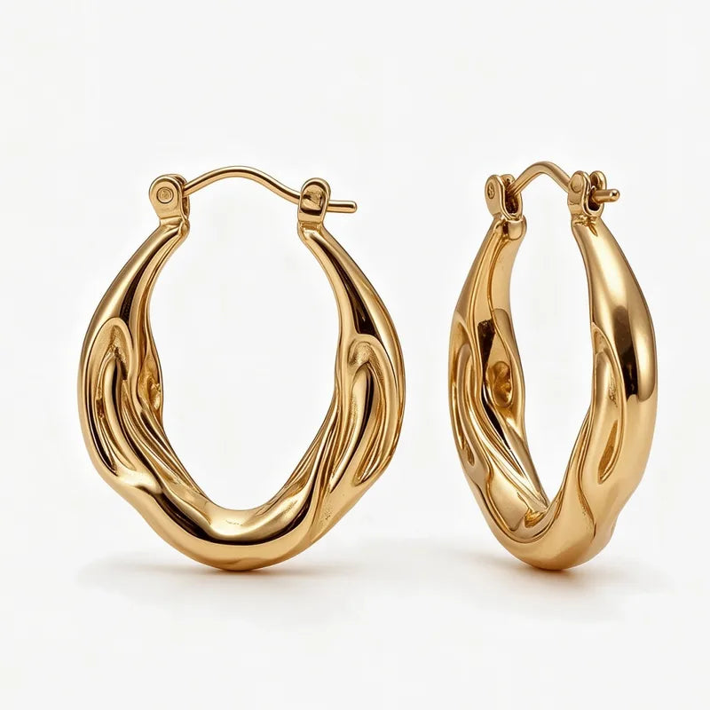 Ohrringe aus goldenem Stahl – EA482