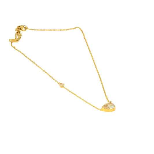 Κολιέ επιχρυσωμένο ατσάλι με μεγάλο και μικρό zircon-NE459