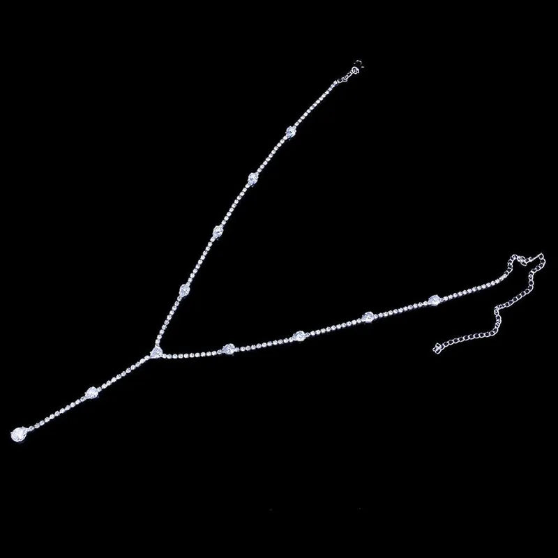 Décolletage necklace with rhinestones - NE425