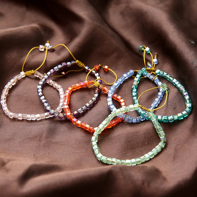 Βραχιόλι με τετραγωνισμένες χάντρες - br361