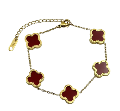 Pulseira de aço banhado a ouro vermelho profundo-BR120