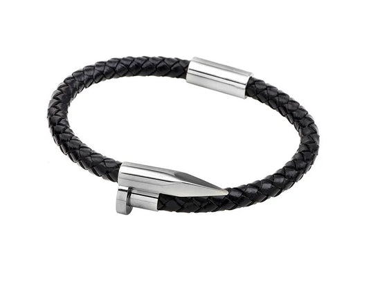 Bracelet nail on synthetic leather-br151