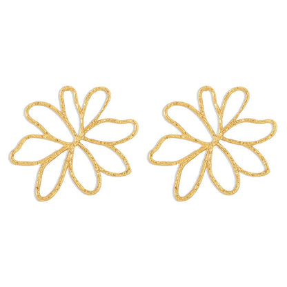 Metal flower earrings - ea032