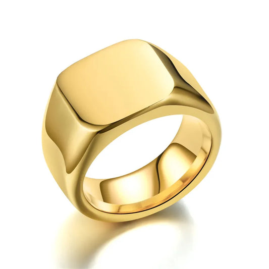 Δαχτυλίδι ατσάλι χρυσό αντρικό-R251
