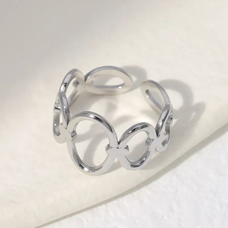 Δαχτυλίδι ατσάλινο ασημί one size -R144