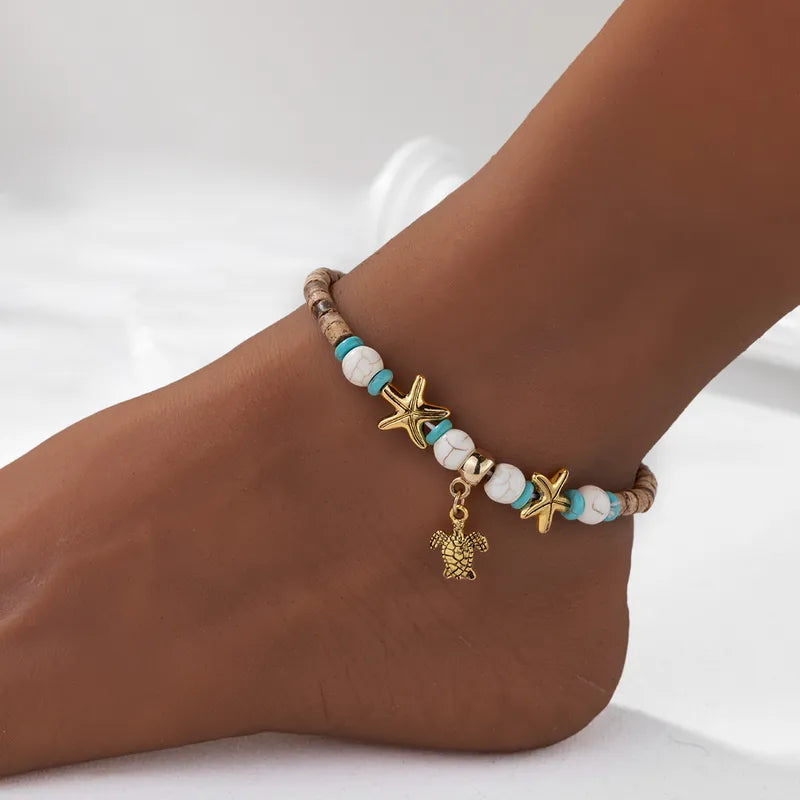 Βραχιόλι ποδιού με χάντρες - an020