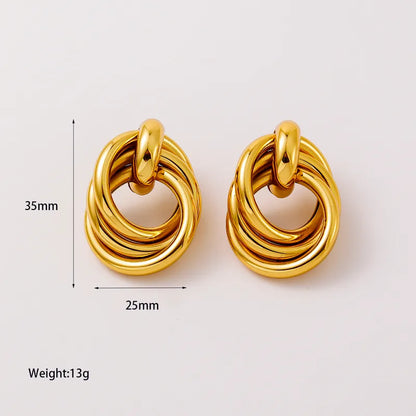 Σκουλαρίκια επιχρυσωμένο ατσάλι -EA308